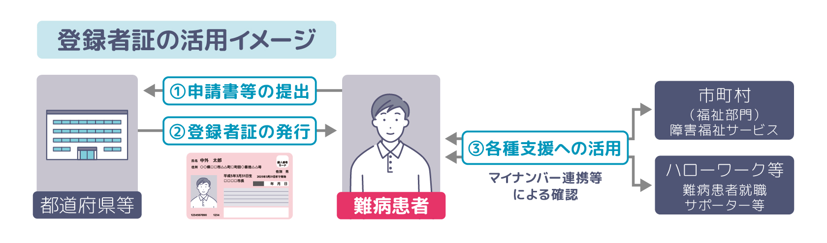 登録者証の活用イメージ図